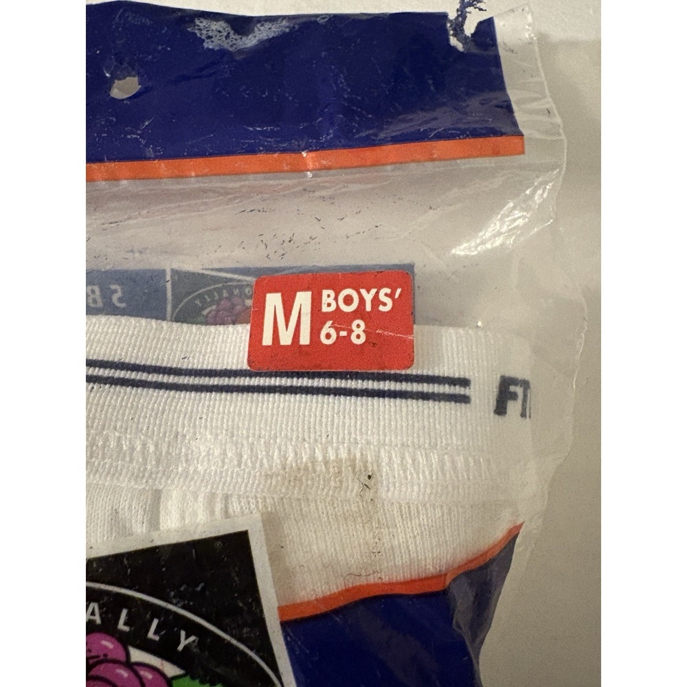 Fruit of the Loom 1996‎ Boys M 6-8 Active Comfort Briefs VTG 5 Pack NOS White - Picture 2 of 8